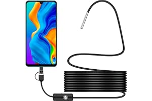 Retoo Android USB-C HD-endoskop, 3,9 mm endoskopkamera med vattentät LED, megapixel inspektionskamera, ormkabel för smartphon
