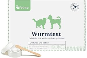 felmo Wurmtest-Kit für Hunde und Katzen – Nachweis von Hakenwürmern, Peitschenwürmern, Spulwürmern & Giardien, Laborergebnisse in 2–3 Werktagen, ideale Ergänzung zum Tierarztbesuch