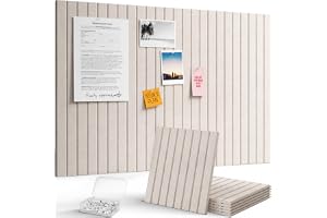 Lifewit 90 x 60 cm Anslagstavla i Filt Självhäftande, 6-Pack Alternativ till Anslagstavla Kork, Vision Board Meddelandetavla med 30 Häftstift för Kontor, Kök och Barnrum, Molngrå