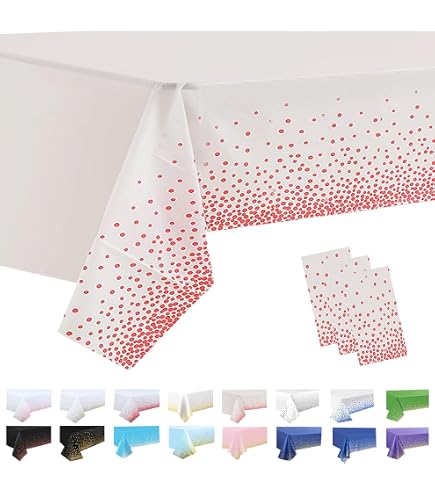 Tovaglie Di Carta Per Tavoli Rettangolari, 137x274 Cm, Confezione Da 4 – Tovaglia Usa E Getta Bianca, 3 Strati Resistenti All'acqua