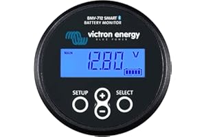 Victron Energy BMV-712 Smart Batteriemonitor - 6.5-70 VDC - Fungiert als Batteriewächter - Display und Bluetooth - Schwarz