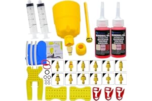 CYCOBYCO Kit de purga de frenos para frenos de disco hidráulicos universales Shimano, TEKTRO, MAGURA, incluye líquido mineral de frenos de bicicleta de alto rendimiento (120 ml).