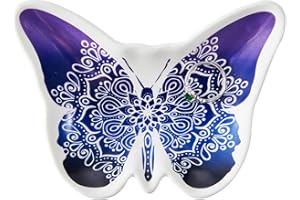 Aspegiffu Butterfly Gifts for Women, Mandala Butterfly Ring Trinket Dish, Decorative Jewellery Dish Holder for Rings Earrings Necklaces Storage, Funny Gifts for Women Birthday Christmas Valentines