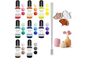 Femnow Farbe für Gießpulver, Gießpulver Farbe, Farbpigmente Gießpulver, 8 Farben Set für Beton Gips, Hochkonzentrierte Farbpigmente für Modellbau, Leicht lösliches Pulver, Betonfarbe Pulver Gipsfarbe