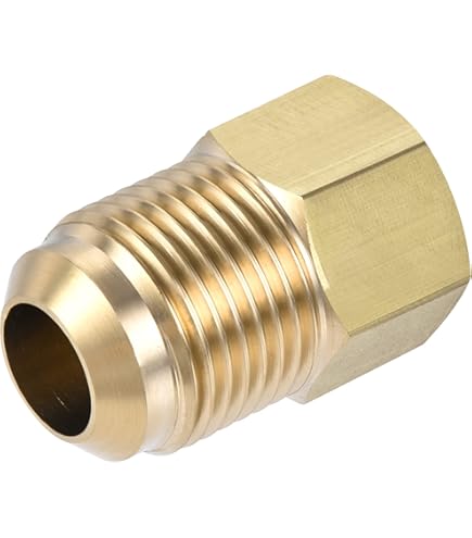 Uxcell 1/4 SAE Flare Male 5/16 SAE Female Thread Tubing Brass Pipe - View #3