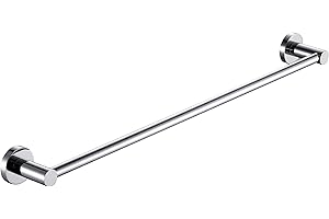 BOOKARROW Towel Rails 50cm/20 inch Screw Wall mounted Chrome Single Towel Bar in Bathroom, Kitchen or Bedroom B39812