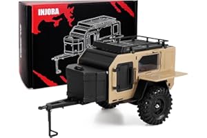 INJORA Off-Road-Camping-Anhänger für TRX4M SCX24 1/18 1/24 RC Crawler