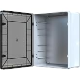 YAVUZ Abs Pano 40 x 50 x 20 cm Taban Saclı IP65 Plastik Pano Montaj Plakalı Elektrik Kutusu Pano Darbeye Dayanıklı Dış Ortam 