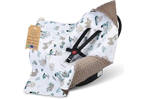 TOTSY BABY Sacco ovetto coperta invernale 90x90 cm - universale lavabile copertina per passeggino bebe per seggiolino auto bambino o swaddle neonato 0-6 mesi Oeko-Tex Africa marrone