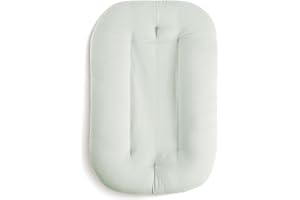 Snuggle Me® Babynest (0-9 Monate) - Premium Babynestchen Neugeborene, Bio-Baumwolle mit Faserfüllung, Ungepolsterte Mitte, die Umarmungen imitiert, 100% Maschinenwaschbar, Inkl. Reisetasche (Sage)