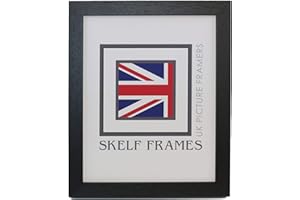 Skelf Frames 6.5 x 5.5 Inches Picture Photo Frame in Phoenix Black Solid Wood with Glass Hand made in Yorkshire (Multiple Sizes)