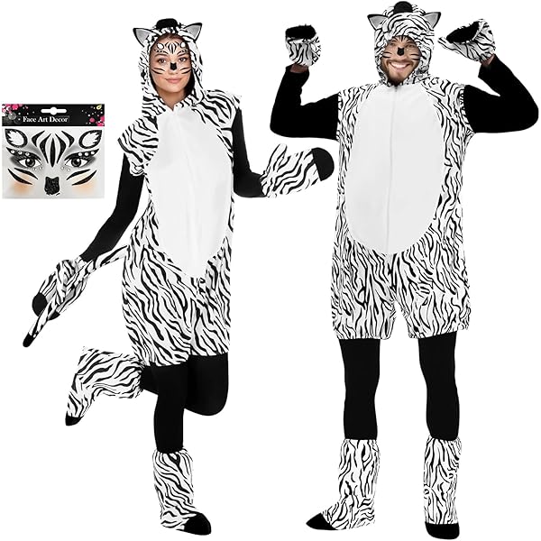 W WIDMANN MILANO Party Fashion - Kostüm Leopard, Poncho mit Kapuze, Karneval, Mottoparty
