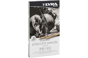 Lyra Rembrandt Polycolor grey tones, confezione di Metallo con 12 pastelli in tonalità di grigio