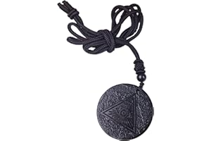 CHYIFSHIYM Shungite All-Seeing Eye Pendant Necklace - Chakra Balance - Handcrafted Constellations Jewelry - Healing Crystal Protection Necklace - Energy Harmony