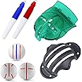 Uniclife Golf Ball Liner Tri-Line Golf Alignment Kit with Marker Pen, Triple Track Putter Stencil Accessories Spring Clamp Ball Marking Tools