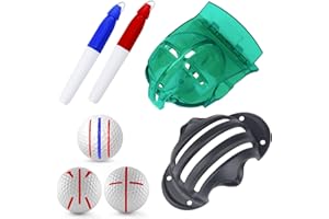 Uniclife 2/4 Pezzi di sagoma per Palline da Golf Set di allineamento per Golf con pennarelli, Guide massime, sagoma, Accessori per la marcatura delle Palline