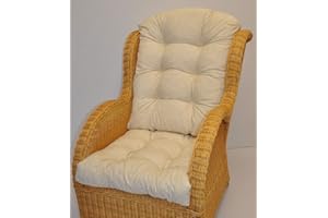 Rattani Premium Qualität - Polster / Kissen / Ersatzpolster für Rattan Ohrensessel / Rattansessel , Color beige