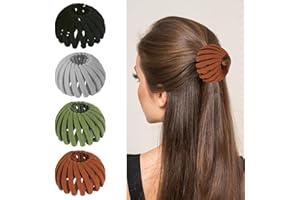 ‎ENITMOR Vogelnest-Haarspangen, Haar Accessoires für Frauen, Pferdeschwanz Halter, Erweiterbarer Haarknoten Maker Haarknoten Clip für Dünnes, Feines, Dickes, Lockiges Haar (Set A)