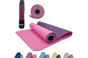 ‎SCHILDKRÖT Schildkröt® Fitness Yogamatte BICOLOR, PVC-freie, zweifarbige Yogamatte, hochwertig strukturierte Oberfläche, sehr rutschfest, 180 x 61 x 0,4 cm, in Tragetasche