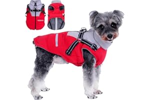 AISUOWA Cappottino Cane: Cappottini per Cani Piccola taglia Impermeabile Giubbotto - Cappotto Cane con Pettorina Adatto Invernale