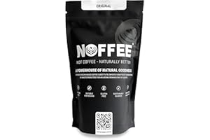 Noffee: Premium Chicory Coffee Alternative 200g | Caffeine-Free, Gut-Friendly, Gluten-Free, and Vegan | Sustainably Sourced Medium to Dark Blend for Versatile Brewing | Ground