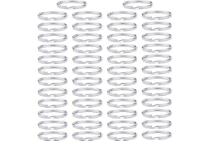 ANDSHUAI 50 Pezzi anello portachiavi,anello circolare portachiavi,Metallo Aperto Anellini Connettori ad Anello Tondo,per Collane Bracciali Orecchini Artigianato Ornamenti e Arti Fai da Te(15mm)