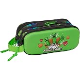 MINECRAFT &ndash; Double 3D Pencil Case, Children's Pencil Case, Ideal for School Age Children, Comfortable and Versatile, Quality
