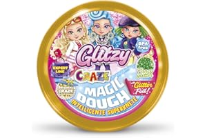 MAGIC DOUGH Craze Expert Glitzy Plastilina con Purpurina Arcilla para modelar 70g Masa para modelar Juego plastilina Actividades Manualidades niños