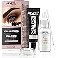 REVERS COSMETICS Eyebrow Dye Kit Black Ammonia Free, Brow Tint with Argan Oil and Castor Oil, Salon Quality, Natural Result, Lasts Up to 4 Weeks, Up to 15 Applications