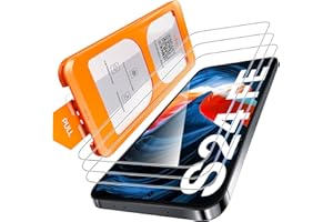 L K LϟK 3 Pièces Protection Écran pour Samsung Galaxy S24 FE - Verre Trempé 9H Dureté Installation Facile du Cadre D'alignement Haute Définition Film Protection