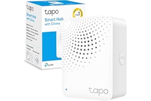 Tapo H100 Smart Hub with Chime, Works with Tapo Doorbell Camera, Smart Switch, Button and Sensor,Whole-Home Coverage,Connect Up to 64 Devices,19 Ringtones,Energy-Efficient, Quick and Easy Setup