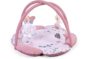 Red Kite Play Gym - Padded Play Gym with Hanging Toys (Rose & Ivy)