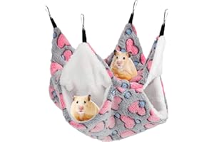 YSQEVN Hamaca para Animales Pequeños 34 * 34cm Suave Camas para Hámster de 2 Niveles Hábitat para Huron, Cobaya, Hurones,Ardillas, Chinchilla