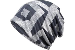 TERYNANLE Slouch Beanie Hat for Men and Women, Soft Running Beanie Hat, Cotton, Thin Sleep Cap, Turban, Chemo Headwear for Hair Loss, Lightweight, Breathable Chemo Hat, Jersey Long Beanie Cap