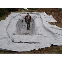 20 m² Teichvlies 1000g/m² Rolle 2 x 10 Meter Schutzvlies Folienschutz für Teichfolie Vlies