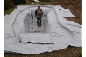 TEICHBAUZENTRUM SANKT JULIAN 20 m² Teichvlies 1000g/m² Rolle 2 x 10 Meter Schutzvlies Folienschutz für Teichfolie Vlies