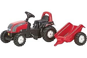 Rolly Toys 12527 - Traktor mit Anhänger rollyKid Valtra, rot