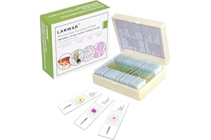LAKWAR 25 Parasite Microscope Slides with Specimens for Kids Adults, Prepared Parasite Microscope Slides Kit, Prepared Parasite Glass Slides for Adults Kids