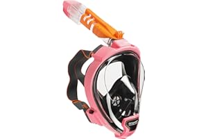 OCEAN REEF - Aria QR + Máscara de Snorkeling de Cara Completa con Boquilla - Visión Acuática de 180 Grados