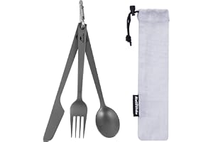 Naturehike Titanium campingbestick resebestick utomhus bestick innehåller knivar korssked endast 50 g