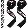 BEAST RAGE - Cinghie per Sollevamento Pesi Imbottite, Supporto per i Polsi, Cinghie per Fitness e Palestra, con Presa Flessib