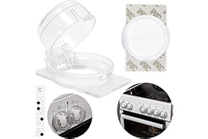 YOUR DAY MATE Bouton de cuisinière Sécurité enfant, 1 pce, montage sans démontage du bouton, pour boutons de cuisinière de Ø max. 4,9 cm et de 4 cm de haut Protection avec distance min. de 6,1 cm entre le centre