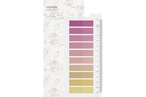 Ordinate Lot de 200 notes autocollantes transparentes pour marquage, bandes adhésives, marqueurs de page, notes autocollantes esthétiques, Full Color of Gradient (J-200 pièces Blush Petal)