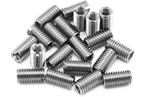 DNDGDLUA 20pcs insertos roscados M8 a M6, inserto de reparación de rosca autorroscante, herramienta de reparación de tornillos de inserto roscado de ranura de acero inoxidable, rosca interna métrica