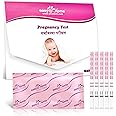 Easy@Home Pregnancy Test Strips Kit, 5 Pack Early Detection hCG Tests - Powered by Premom Ovulation Predictor iOS and Android APP