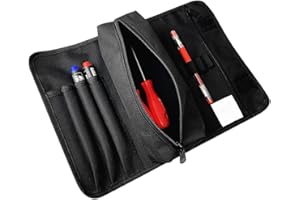 QCCIGE Mini rotolo portautensili, rotolo Oxford, organizer pieghevole per portautensili con scomparto con cerniera per tecnici