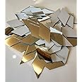 RUIXUAN Diamond Shape Mosaic Tiles Mirror Glass Home Decoration Crafts DIY Accessory (Glass Mirror, 1x2inch)