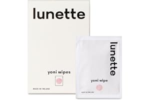Lunette Yoni Intimservetter, pH-balanserade, 20 st | För Känslig Hud, Oparfymerade, Individuellt Förpackade, Veganska, Resestorlek, Komposterbara, Tillverkade i Finland