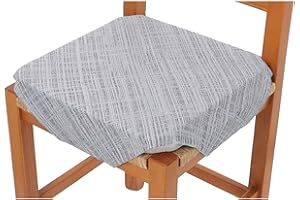 Casatessile Cojín tapizado de Funda de Silla de Cocina con Solapas CARTIERE - Grigio, Cada Pieza