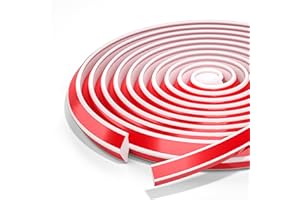 ORMEIN Moulures flexibles autocollantes de plafond, bande décorative en TPE triangulaire pour plafonds et murs, plinthe d'angle autocollante pour moulures, plan de travail de cuisine (27 x 20 mm, 5 m)